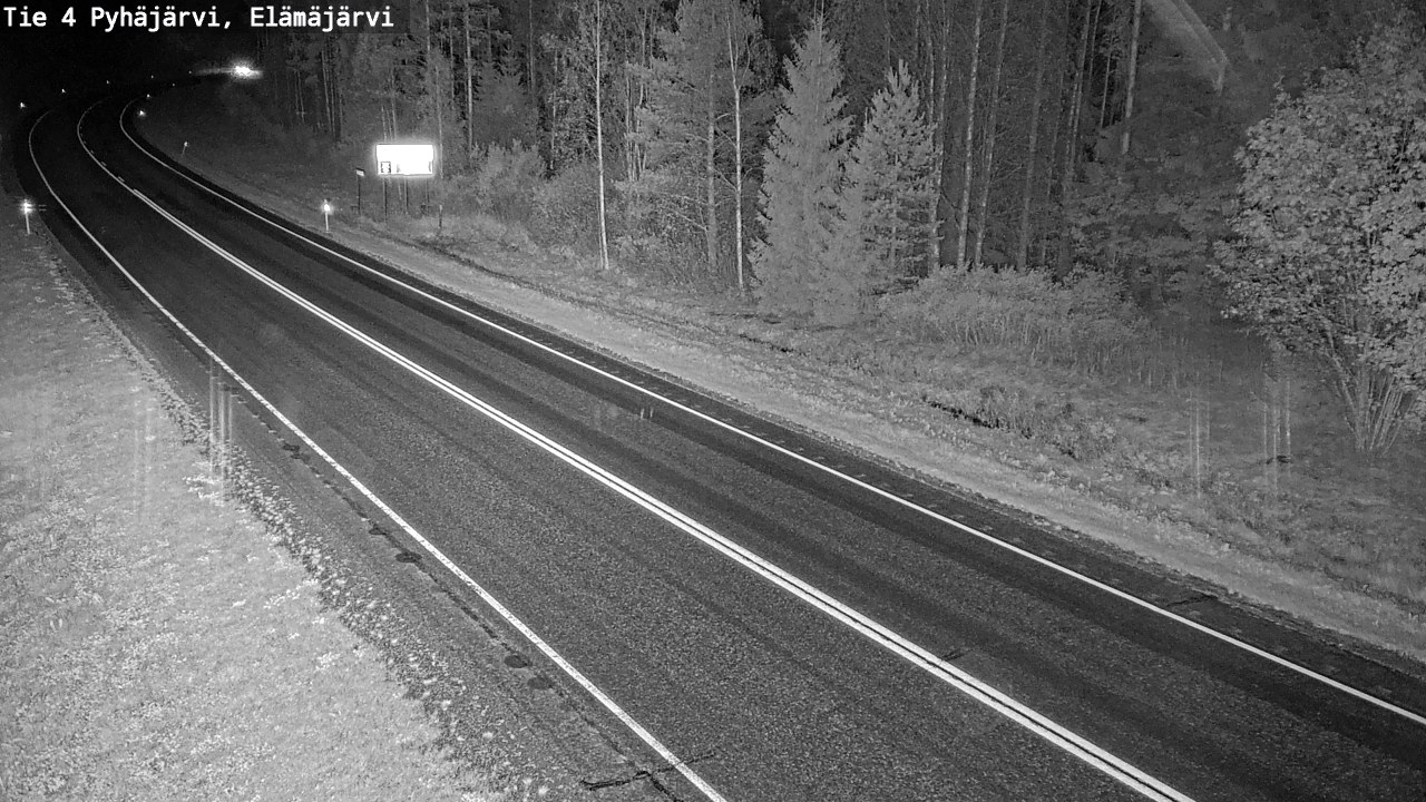 Weather Camera Image Road 4 Pyhäjärvi, Elämäjärvi, Pyhäjärvi, Pohjois-Pohjanmaa