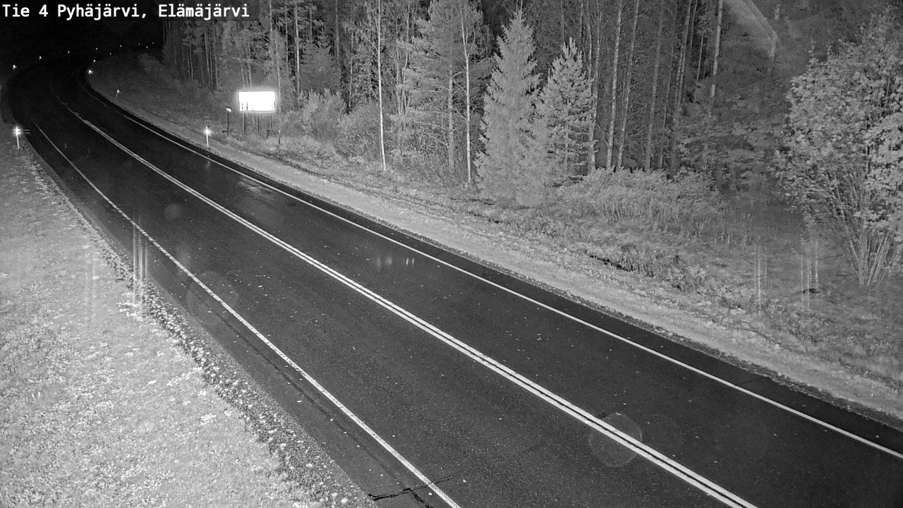 Weather Camera Image Road 4 Pyhäjärvi, Elämäjärvi, Pyhäjärvi, Pohjois-Pohjanmaa