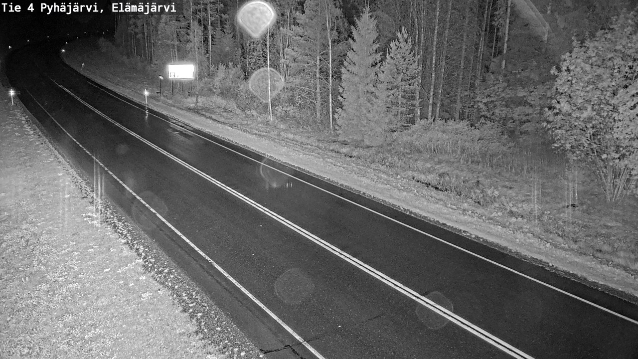 Weather Camera Image Road 4 Pyhäjärvi, Elämäjärvi, Pyhäjärvi, Pohjois-Pohjanmaa