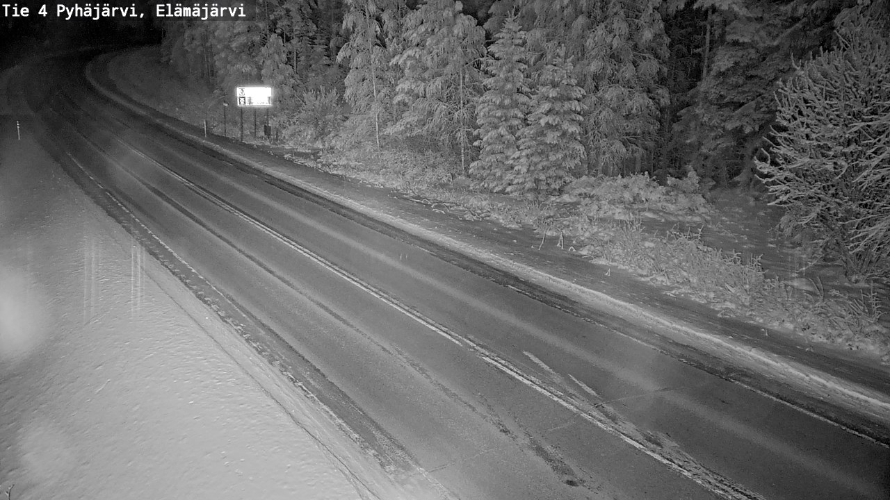 Weather Camera Image Road 4 Pyhäjärvi, Elämäjärvi, Pyhäjärvi, Pohjois-Pohjanmaa