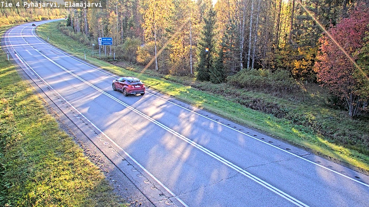 Weather Camera Image Road 4 Pyhäjärvi, Elämäjärvi, Pyhäjärvi, Pohjois-Pohjanmaa