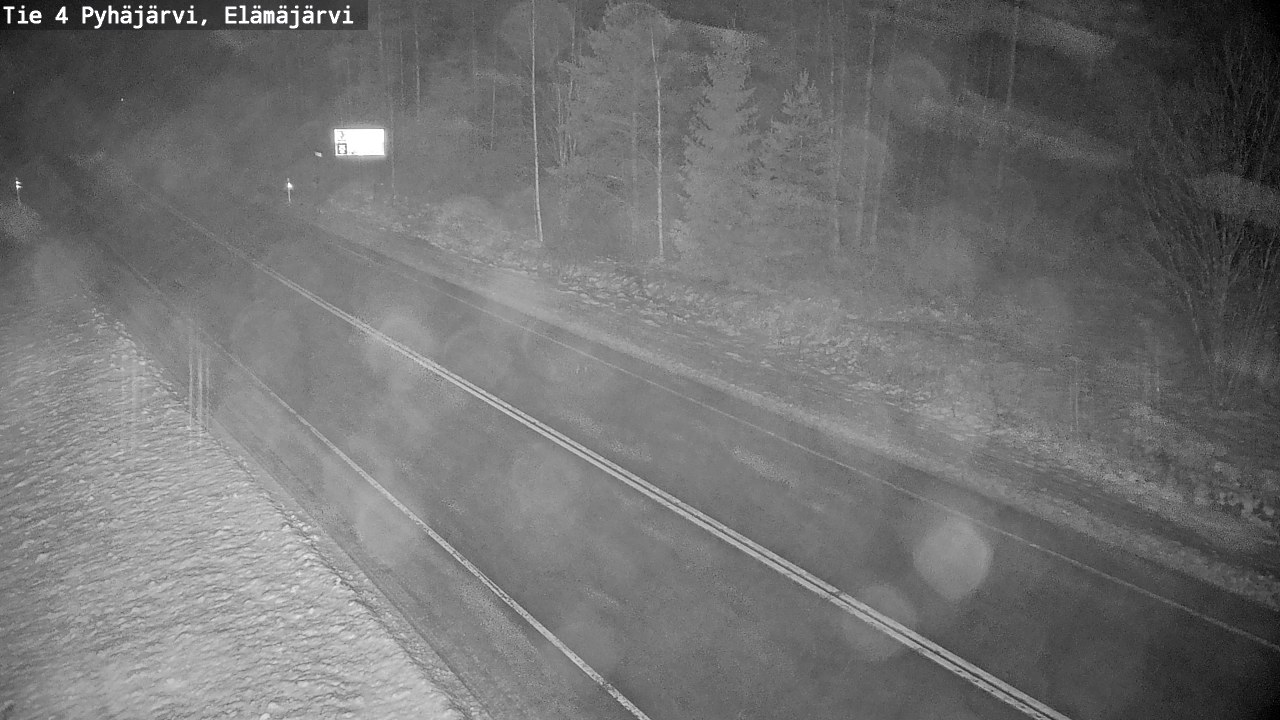 Weather Camera Image Väg 4 Pyhäjärvi, Elämäjärvi, Pyhäjärvi, Pohjois-Pohjanmaa