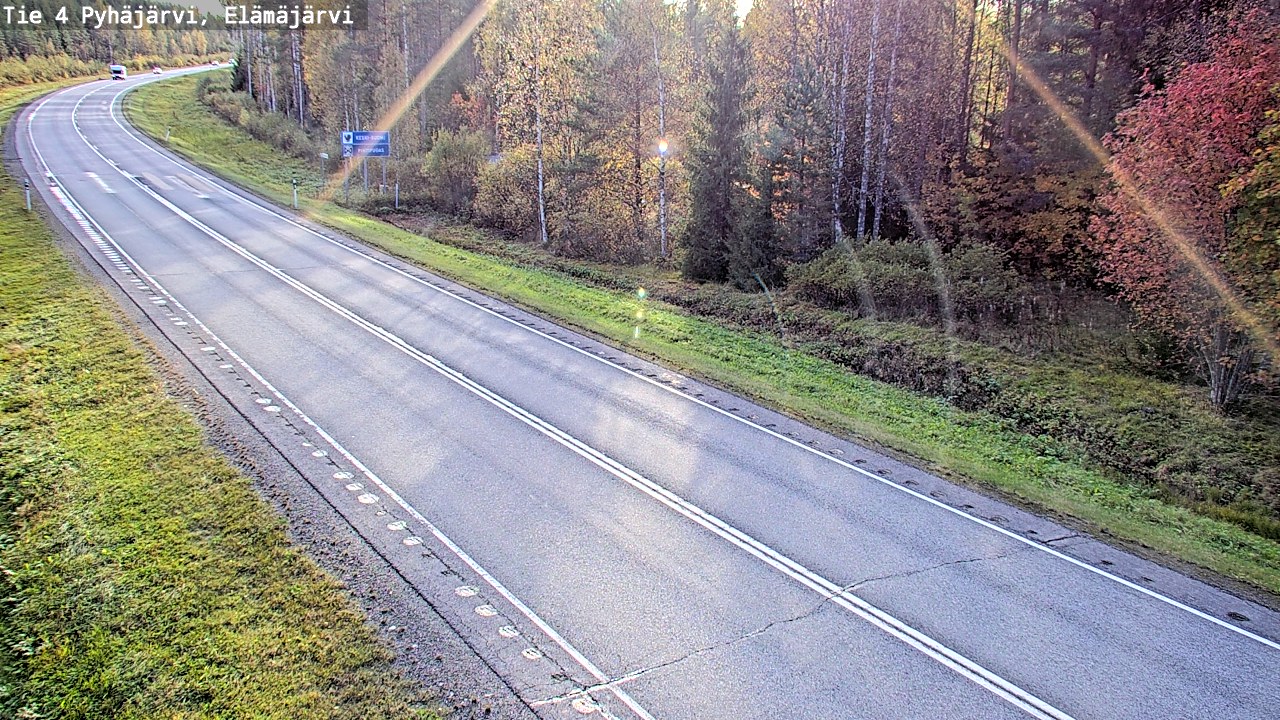 Weather Camera Image Road 4 Pyhäjärvi, Elämäjärvi, Pyhäjärvi, Pohjois-Pohjanmaa