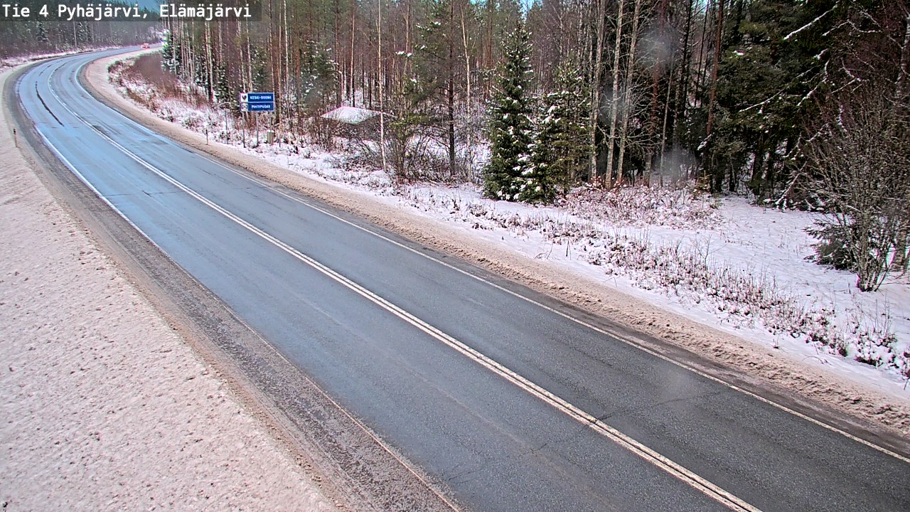 Weather Camera Image Väg 4 Pyhäjärvi, Elämäjärvi, Pyhäjärvi, Pohjois-Pohjanmaa