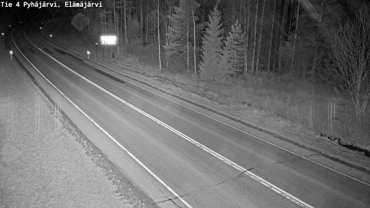 Weather Camera Image Road 4 Pyhäjärvi, Elämäjärvi, Pyhäjärvi, Pohjois-Pohjanmaa