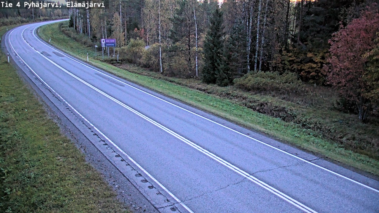 Weather Camera Image Road 4 Pyhäjärvi, Elämäjärvi, Pyhäjärvi, Pohjois-Pohjanmaa