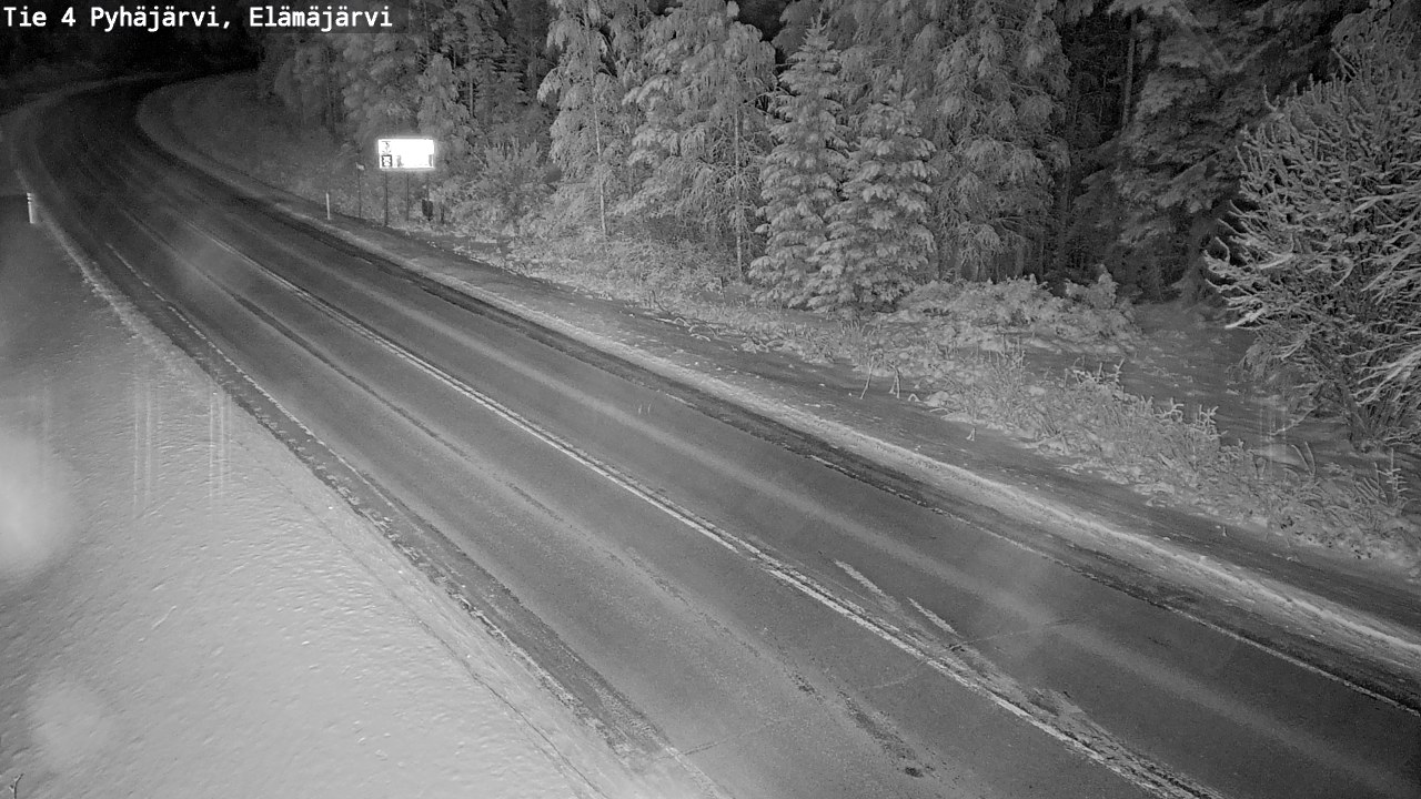Weather Camera Image Road 4 Pyhäjärvi, Elämäjärvi, Pyhäjärvi, Pohjois-Pohjanmaa