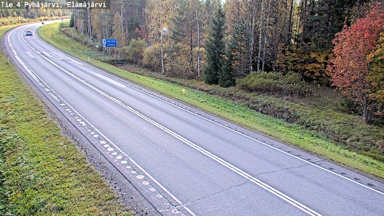 Weather Camera Image Road 4 Pyhäjärvi, Elämäjärvi, Pyhäjärvi, Pohjois-Pohjanmaa