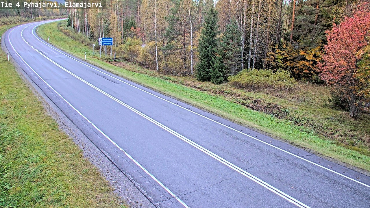 Weather Camera Image Road 4 Pyhäjärvi, Elämäjärvi, Pyhäjärvi, Pohjois-Pohjanmaa