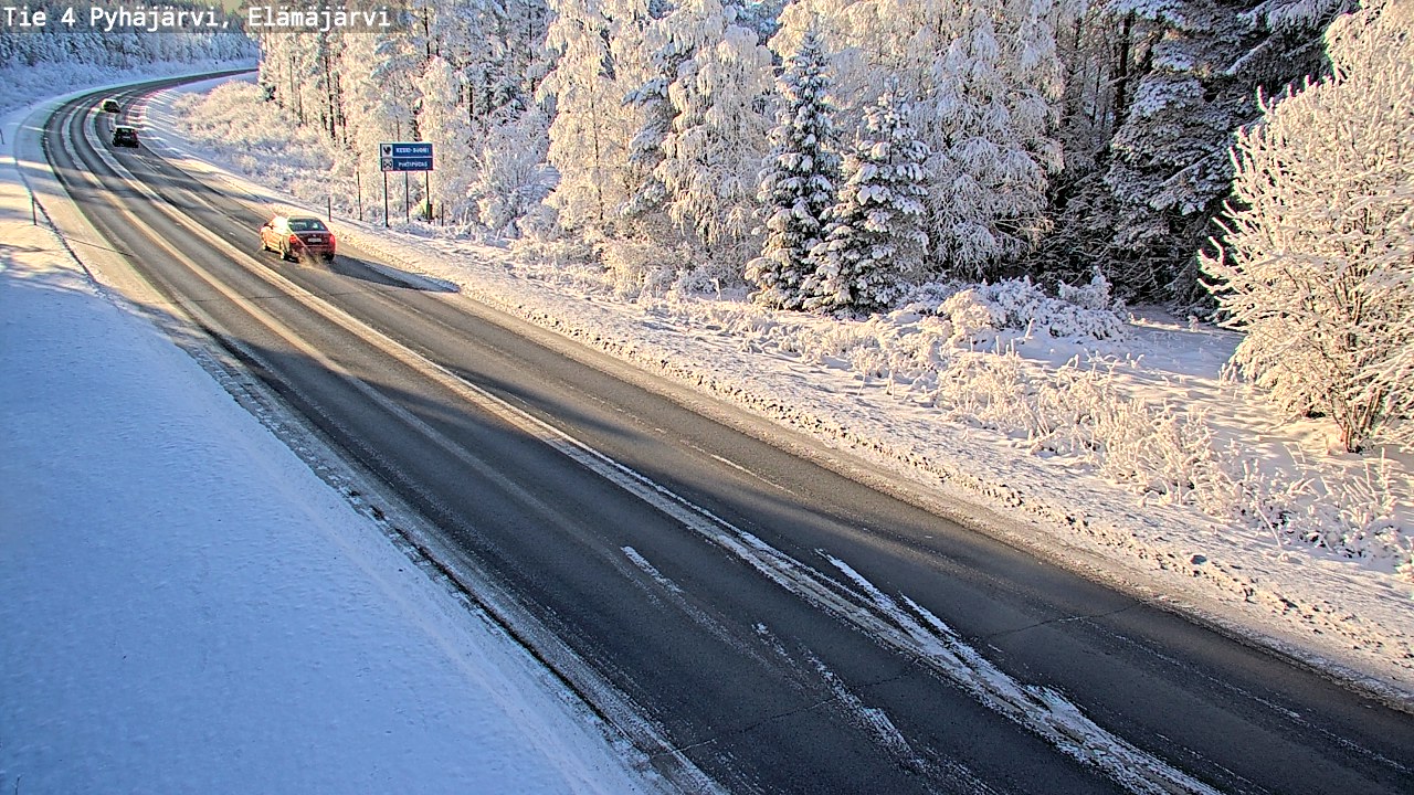 Weather Camera Image Road 4 Pyhäjärvi, Elämäjärvi, Pyhäjärvi, Pohjois-Pohjanmaa