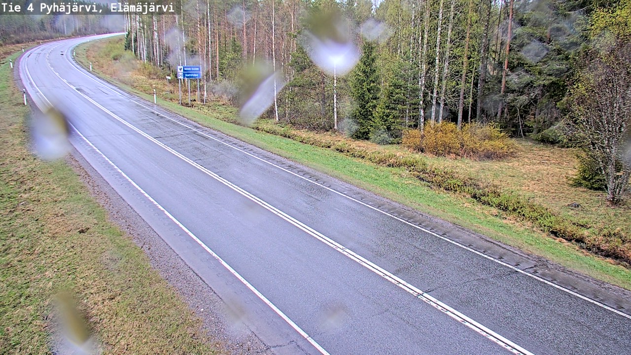 Weather Camera Image Väg 4 Pyhäjärvi, Elämäjärvi, Pyhäjärvi, Pohjois-Pohjanmaa