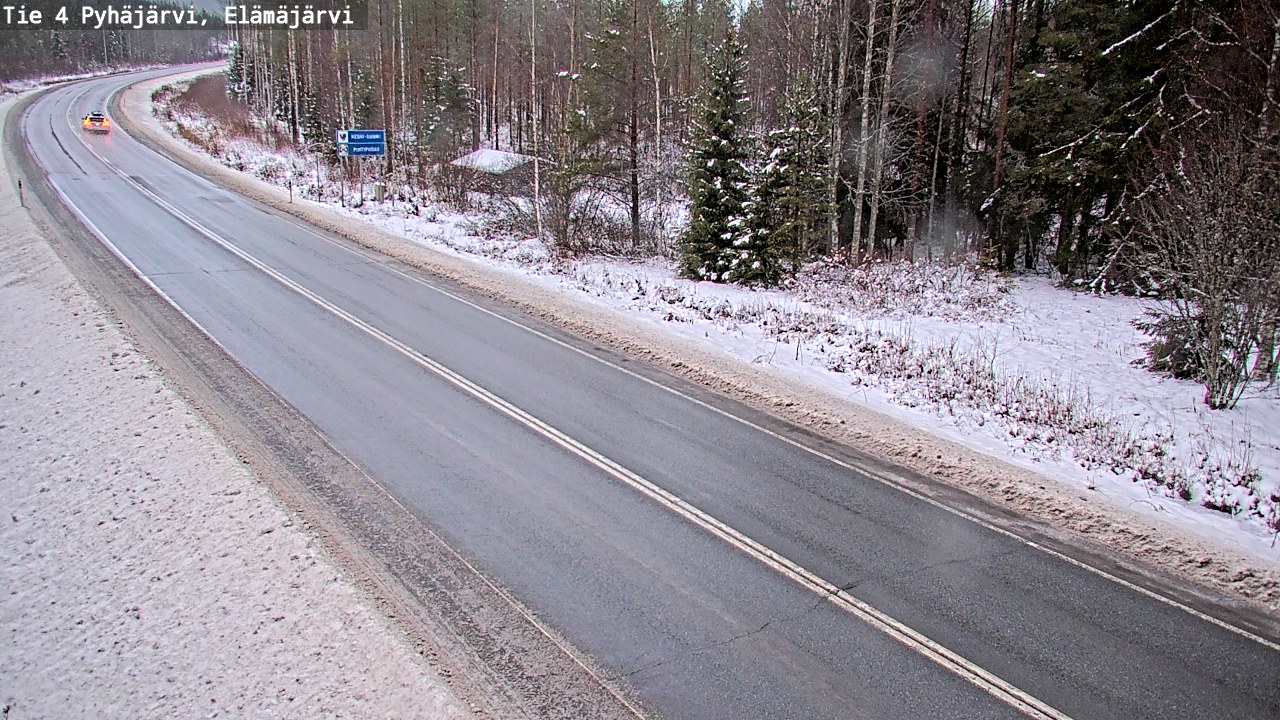 Weather Camera Image Väg 4 Pyhäjärvi, Elämäjärvi, Pyhäjärvi, Pohjois-Pohjanmaa