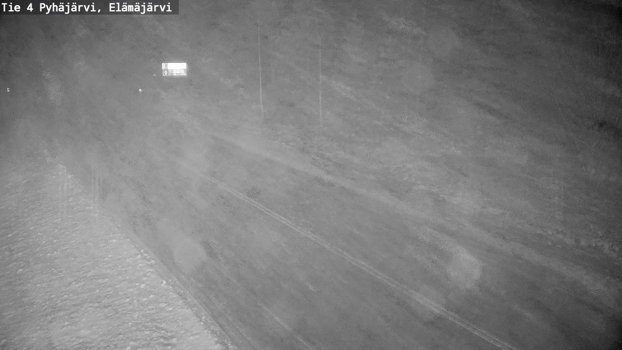 Weather Camera Image Road 4 Pyhäjärvi, Elämäjärvi, Pyhäjärvi, Pohjois-Pohjanmaa