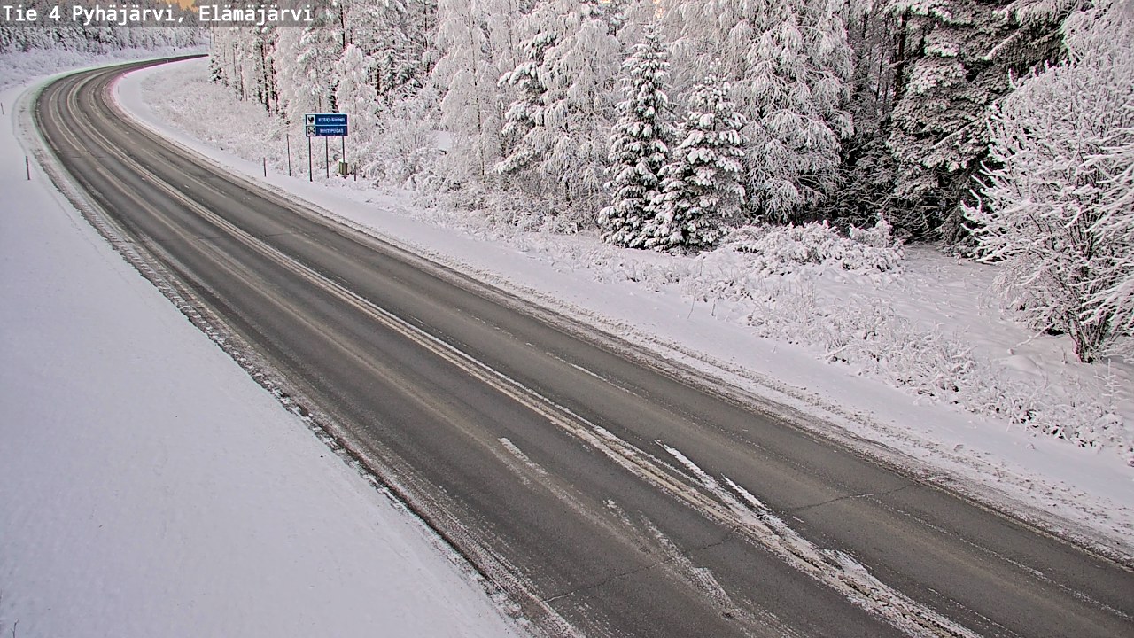 Weather Camera Image Road 4 Pyhäjärvi, Elämäjärvi, Pyhäjärvi, Pohjois-Pohjanmaa