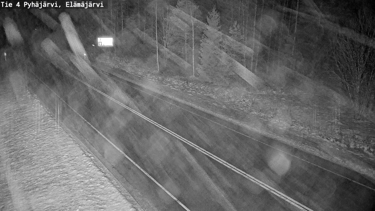 Weather Camera Image Väg 4 Pyhäjärvi, Elämäjärvi, Pyhäjärvi, Pohjois-Pohjanmaa