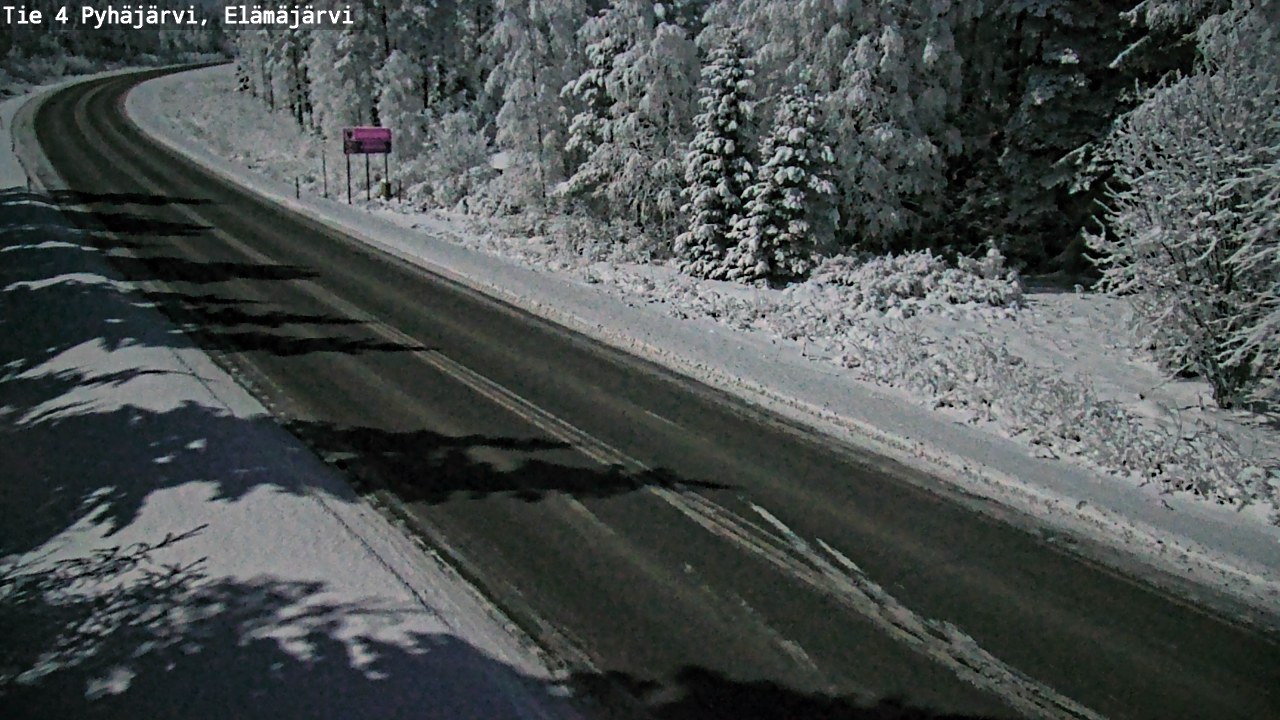 Weather Camera Image Road 4 Pyhäjärvi, Elämäjärvi, Pyhäjärvi, Pohjois-Pohjanmaa