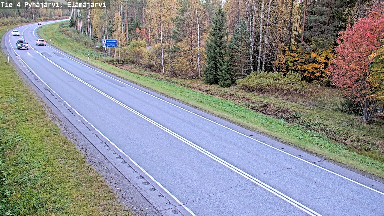 Weather Camera Image Road 4 Pyhäjärvi, Elämäjärvi, Pyhäjärvi, Pohjois-Pohjanmaa