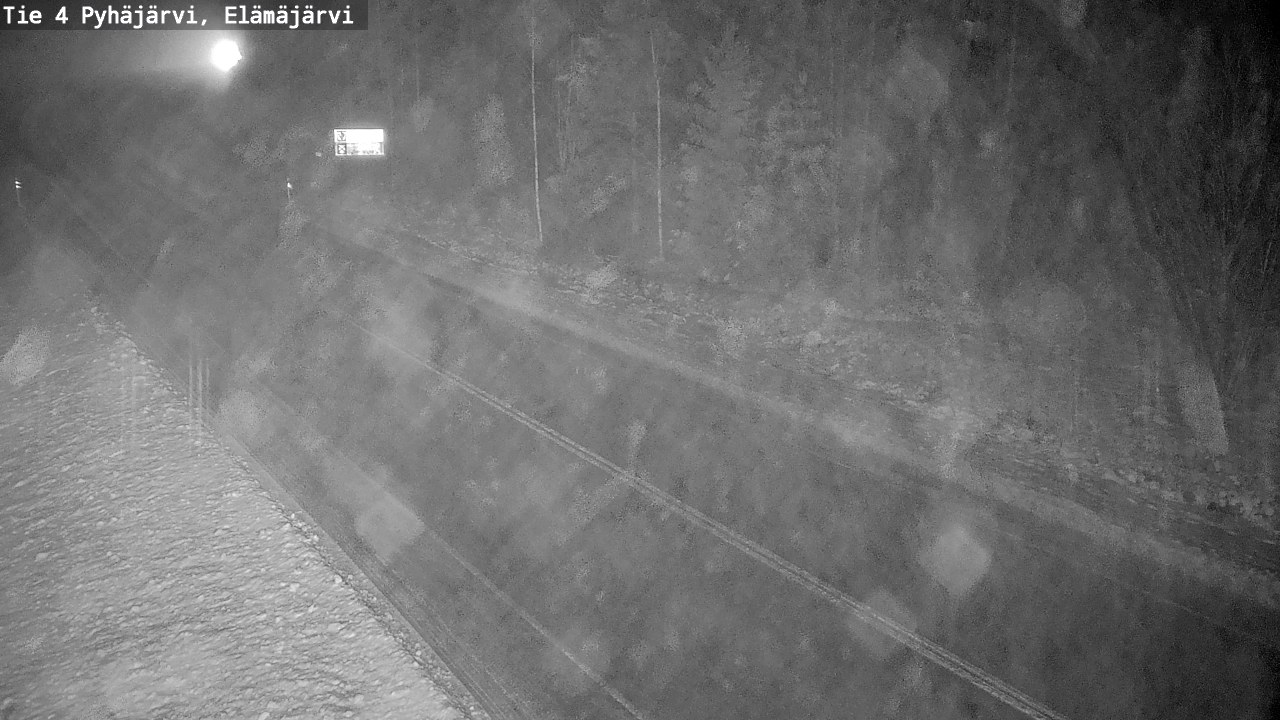 Weather Camera Image Road 4 Pyhäjärvi, Elämäjärvi, Pyhäjärvi, Pohjois-Pohjanmaa