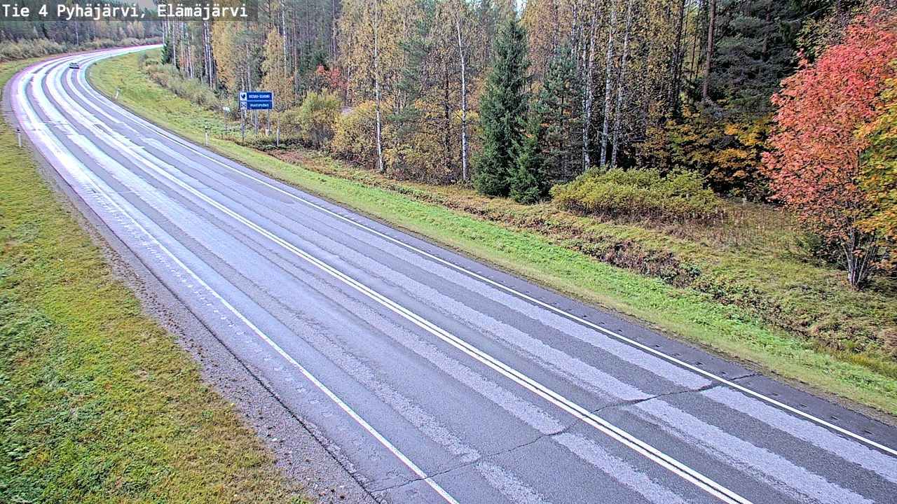 Weather Camera Image Road 4 Pyhäjärvi, Elämäjärvi, Pyhäjärvi, Pohjois-Pohjanmaa