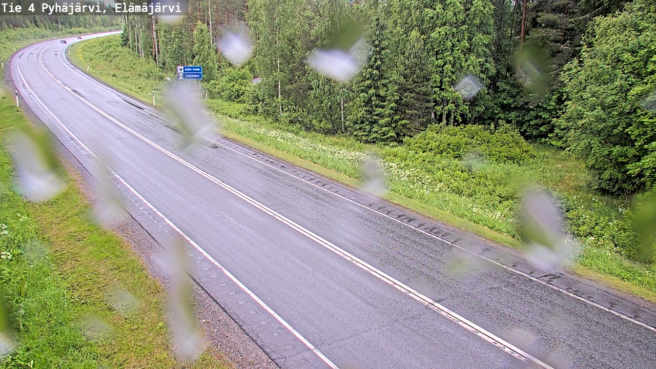 Weather Camera Image Väg 4 Pyhäjärvi, Elämäjärvi, Pyhäjärvi, Pohjois-Pohjanmaa