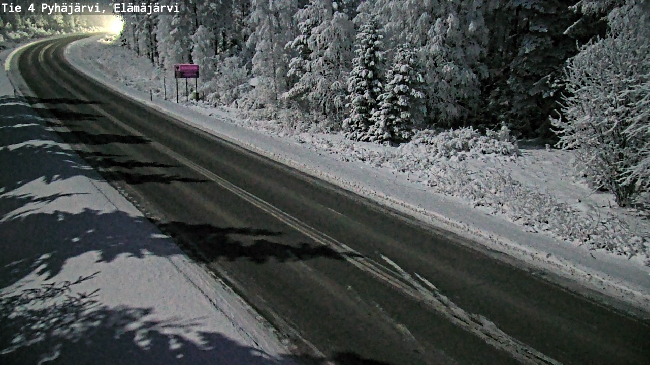 Weather Camera Image Road 4 Pyhäjärvi, Elämäjärvi, Pyhäjärvi, Pohjois-Pohjanmaa