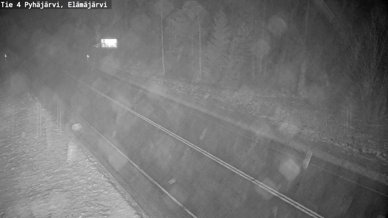 Weather Camera Image Väg 4 Pyhäjärvi, Elämäjärvi, Pyhäjärvi, Pohjois-Pohjanmaa