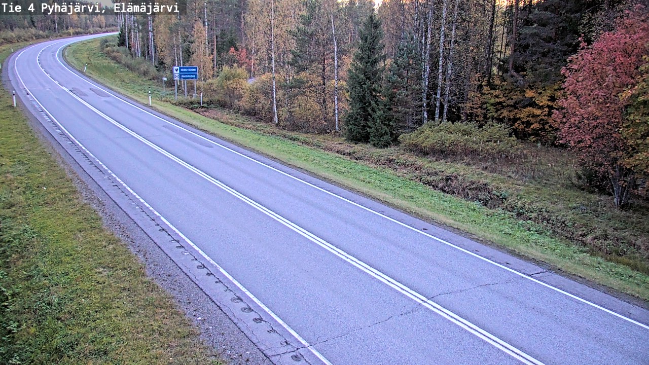 Weather Camera Image Road 4 Pyhäjärvi, Elämäjärvi, Pyhäjärvi, Pohjois-Pohjanmaa