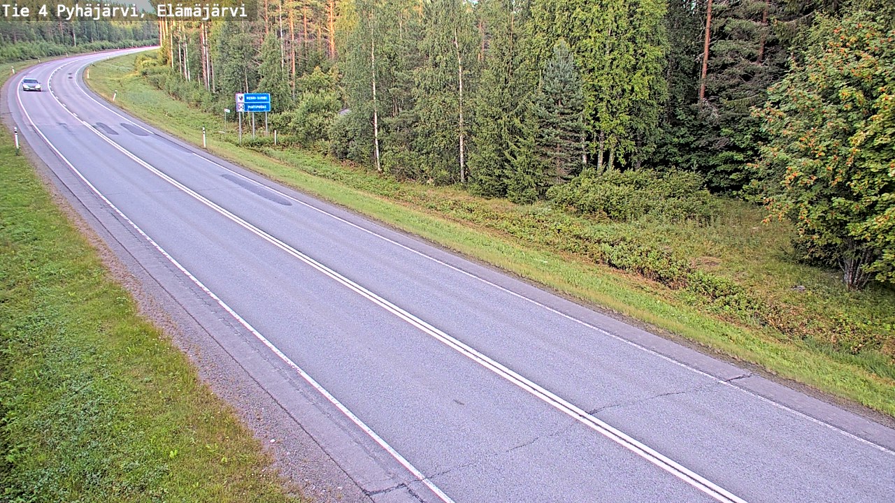 Weather Camera Image Road 4 Pyhäjärvi, Elämäjärvi, Pyhäjärvi, Pohjois-Pohjanmaa
