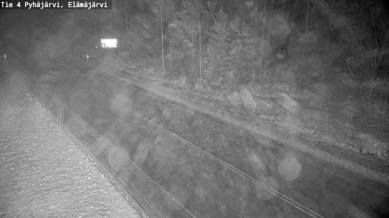 Weather Camera Image Road 4 Pyhäjärvi, Elämäjärvi, Pyhäjärvi, Pohjois-Pohjanmaa