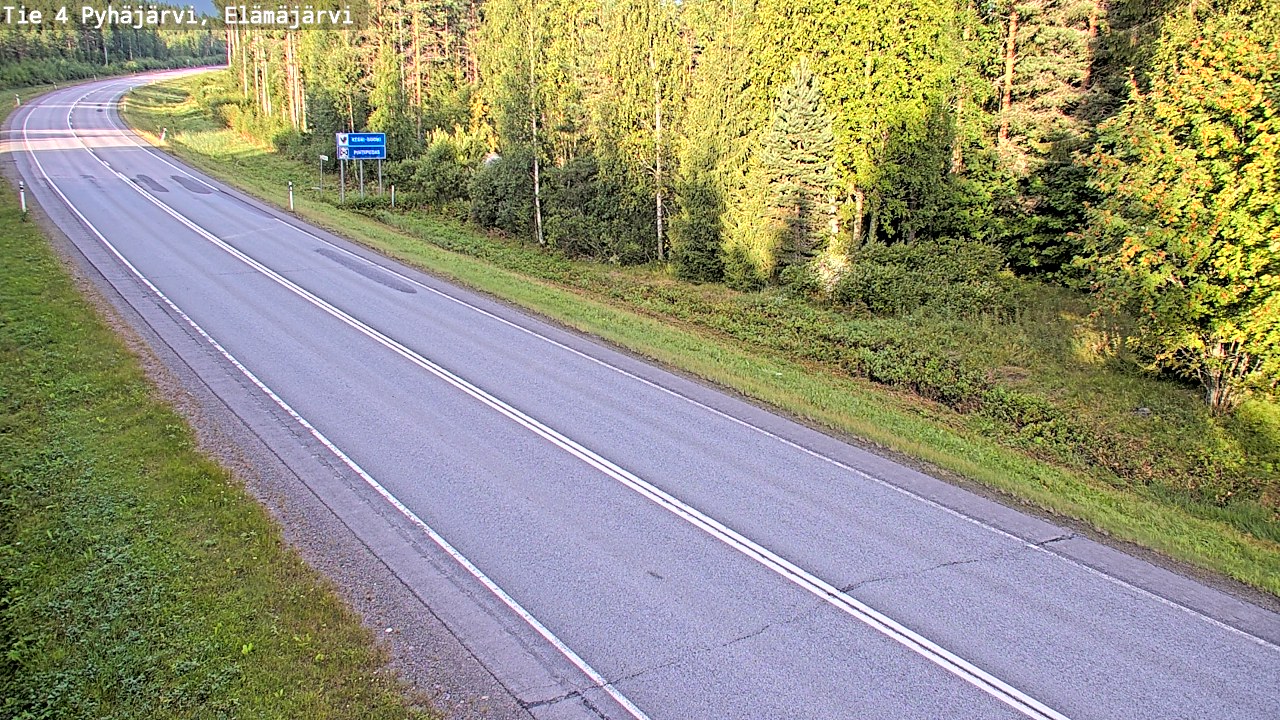 Weather Camera Image Väg 4 Pyhäjärvi, Elämäjärvi, Pyhäjärvi, Pohjois-Pohjanmaa