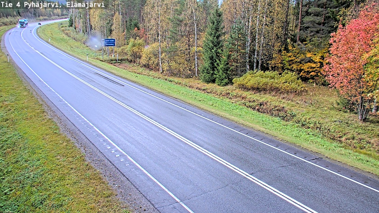 Weather Camera Image Road 4 Pyhäjärvi, Elämäjärvi, Pyhäjärvi, Pohjois-Pohjanmaa