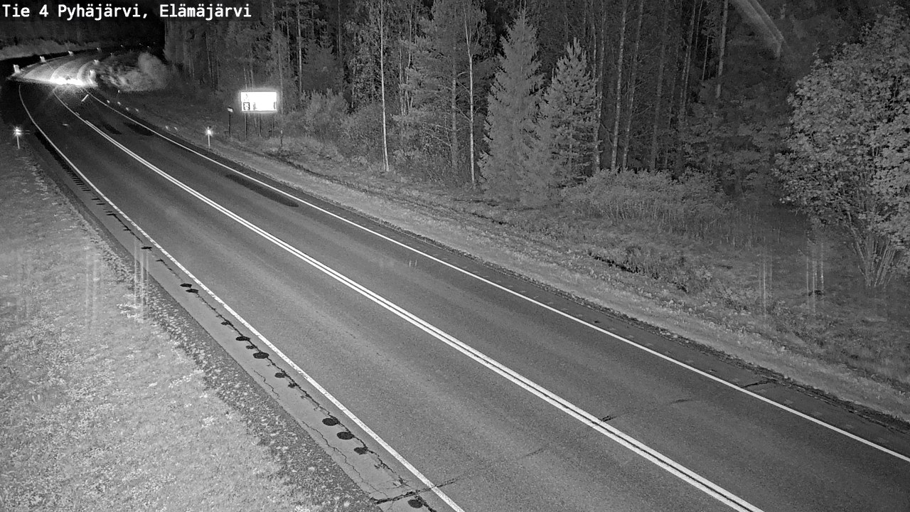 Weather Camera Image Road 4 Pyhäjärvi, Elämäjärvi, Pyhäjärvi, Pohjois-Pohjanmaa