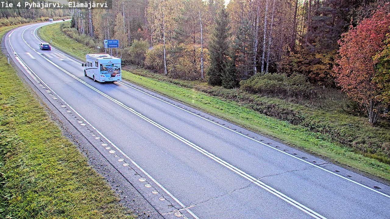 Weather Camera Image Road 4 Pyhäjärvi, Elämäjärvi, Pyhäjärvi, Pohjois-Pohjanmaa