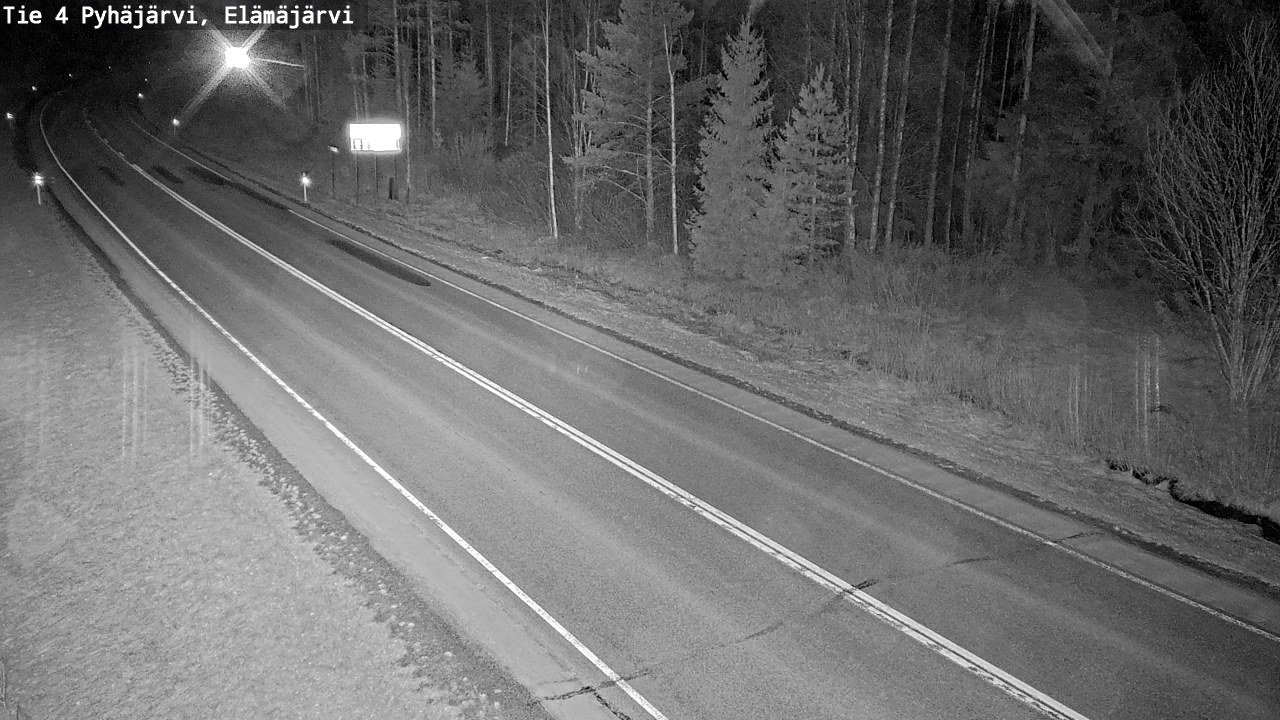 Weather Camera Image Road 4 Pyhäjärvi, Elämäjärvi, Pyhäjärvi, Pohjois-Pohjanmaa