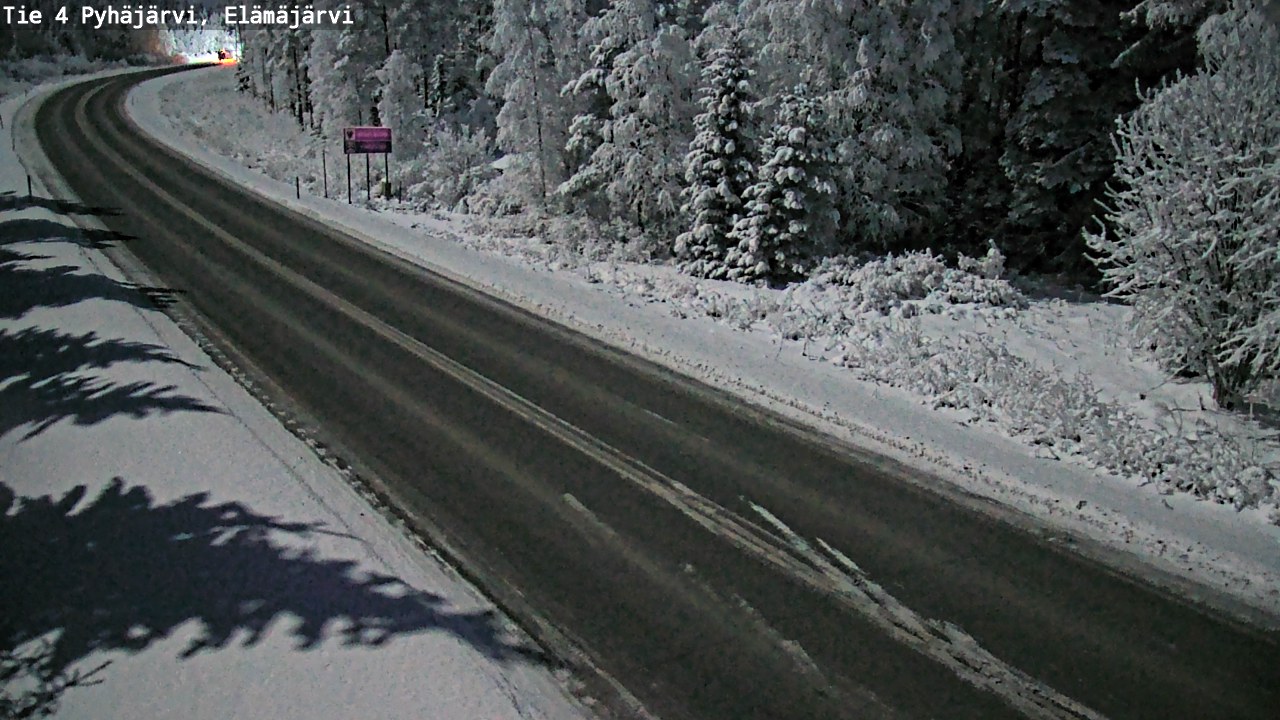 Weather Camera Image Road 4 Pyhäjärvi, Elämäjärvi, Pyhäjärvi, Pohjois-Pohjanmaa