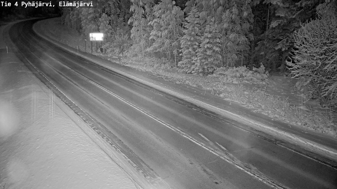 Weather Camera Image Road 4 Pyhäjärvi, Elämäjärvi, Pyhäjärvi, Pohjois-Pohjanmaa