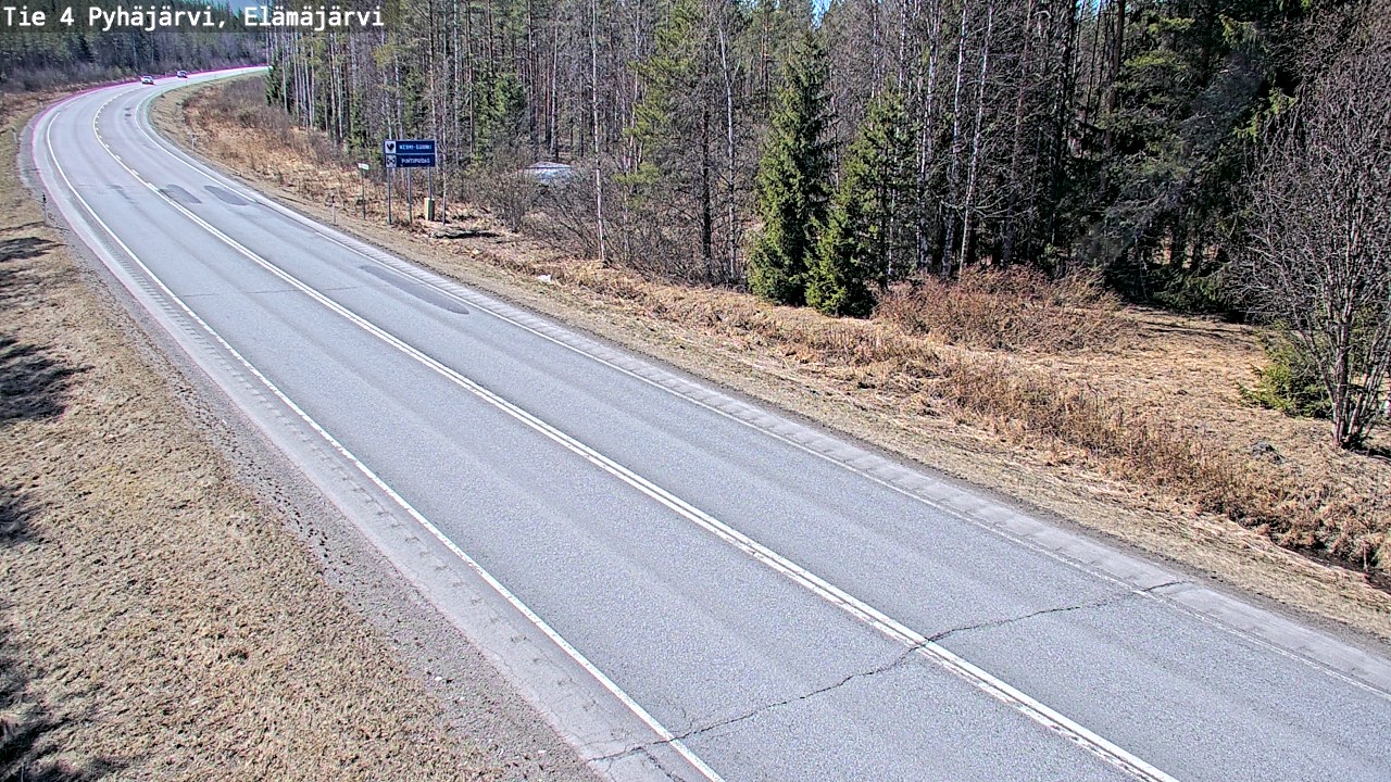 Weather Camera Image Road 4 Pyhäjärvi, Elämäjärvi, Pyhäjärvi, Pohjois-Pohjanmaa