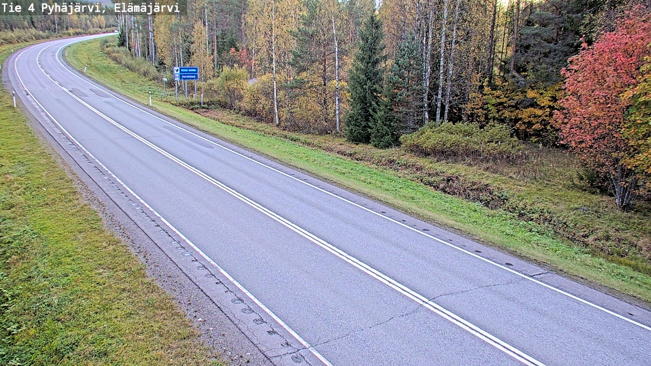Weather Camera Image Road 4 Pyhäjärvi, Elämäjärvi, Pyhäjärvi, Pohjois-Pohjanmaa