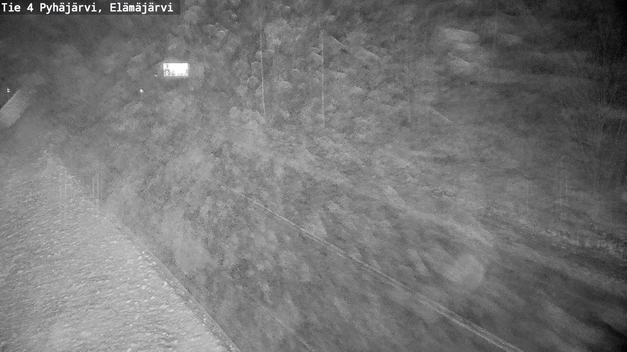 Weather Camera Image Road 4 Pyhäjärvi, Elämäjärvi, Pyhäjärvi, Pohjois-Pohjanmaa
