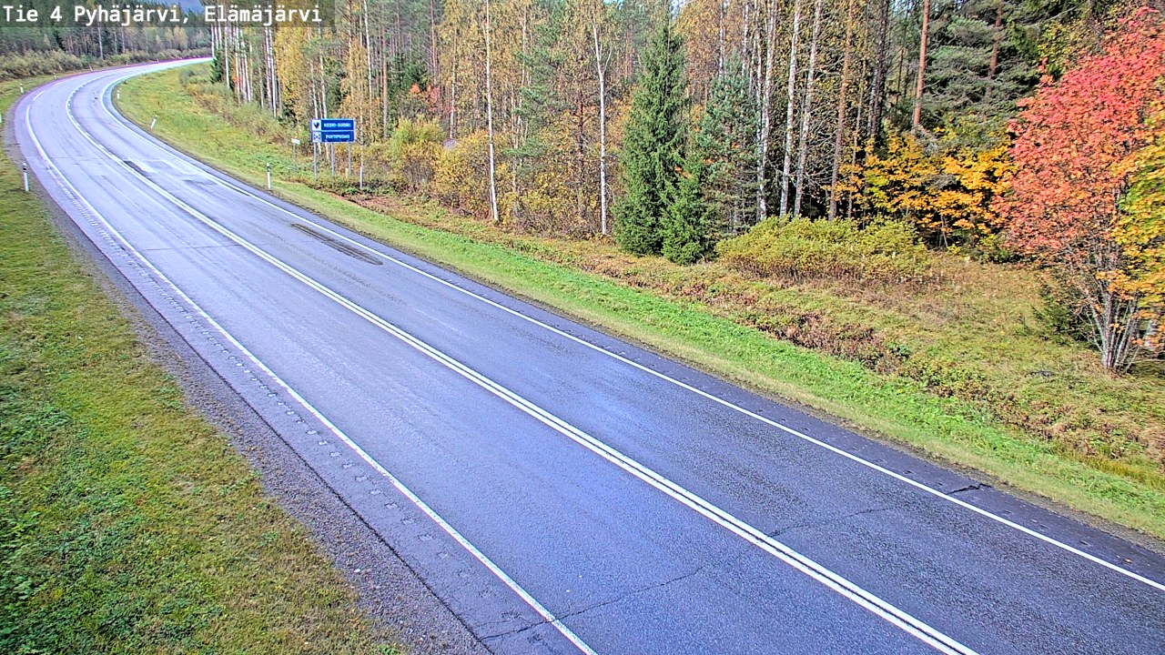 Weather Camera Image Road 4 Pyhäjärvi, Elämäjärvi, Pyhäjärvi, Pohjois-Pohjanmaa