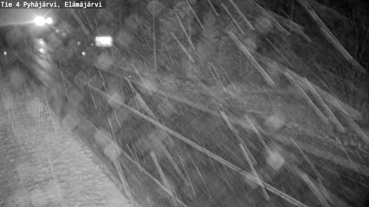 Weather Camera Image Väg 4 Pyhäjärvi, Elämäjärvi, Pyhäjärvi, Pohjois-Pohjanmaa
