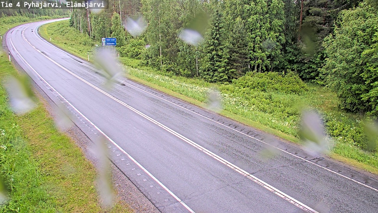 Weather Camera Image Väg 4 Pyhäjärvi, Elämäjärvi, Pyhäjärvi, Pohjois-Pohjanmaa