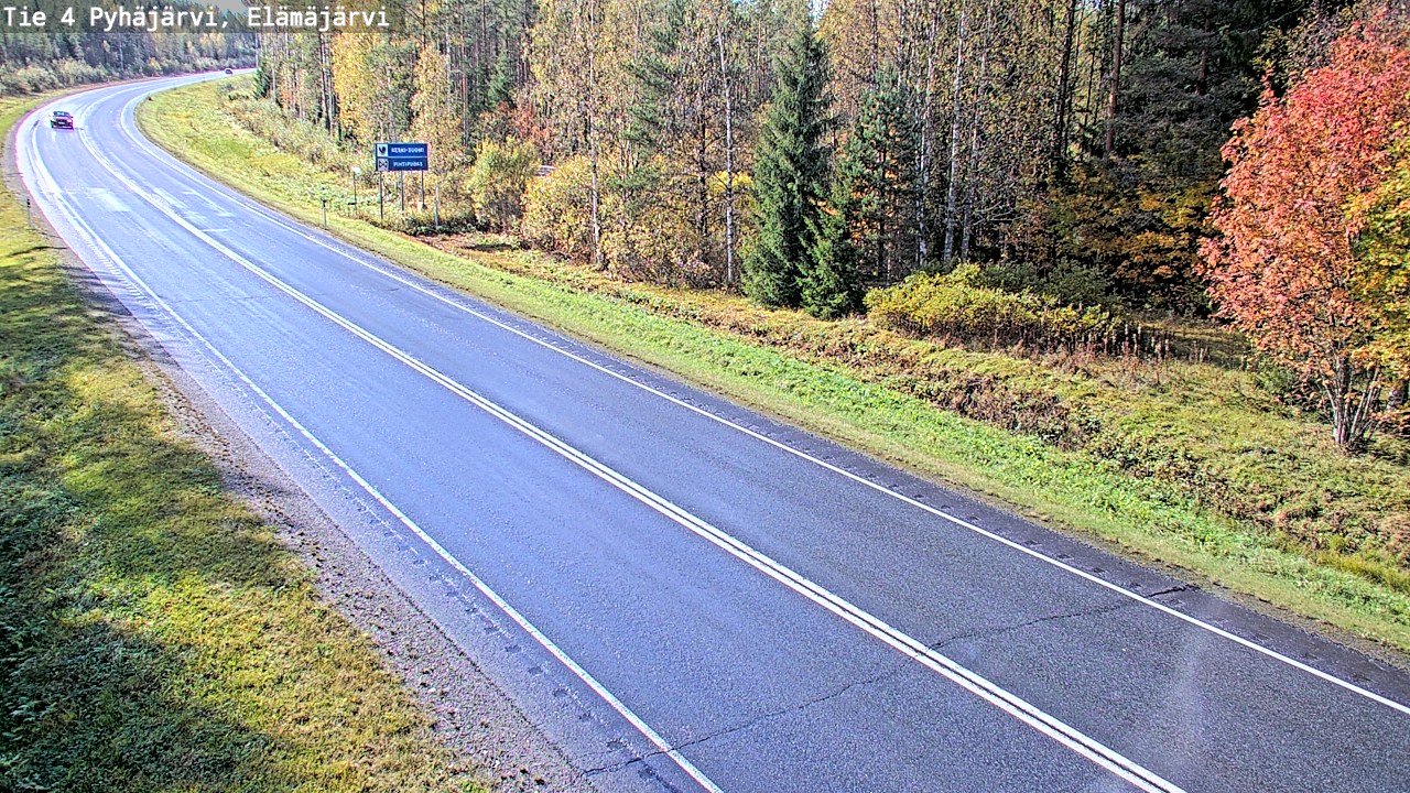 Weather Camera Image Road 4 Pyhäjärvi, Elämäjärvi, Pyhäjärvi, Pohjois-Pohjanmaa