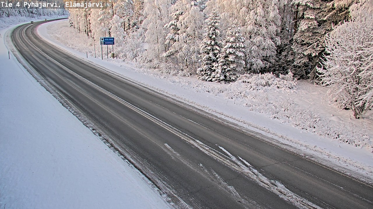 Weather Camera Image Road 4 Pyhäjärvi, Elämäjärvi, Pyhäjärvi, Pohjois-Pohjanmaa