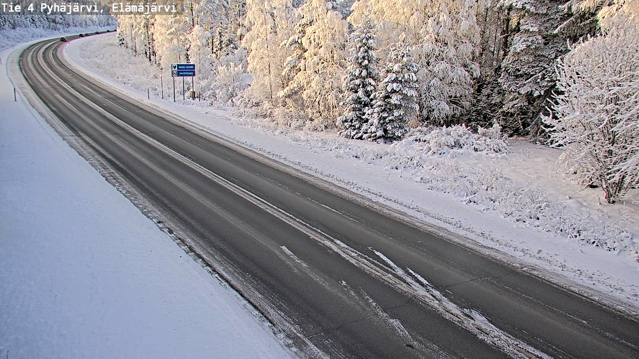 Weather Camera Image Road 4 Pyhäjärvi, Elämäjärvi, Pyhäjärvi, Pohjois-Pohjanmaa