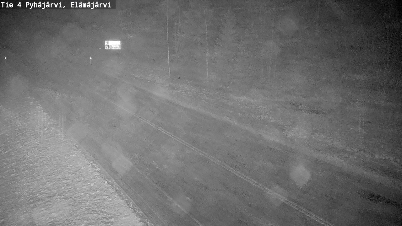 Weather Camera Image Road 4 Pyhäjärvi, Elämäjärvi, Pyhäjärvi, Pohjois-Pohjanmaa
