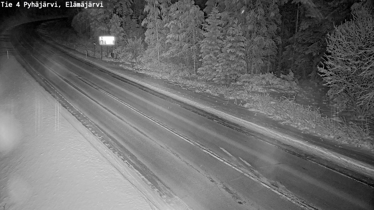Weather Camera Image Road 4 Pyhäjärvi, Elämäjärvi, Pyhäjärvi, Pohjois-Pohjanmaa