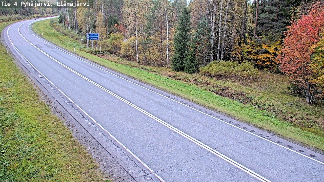 Weather Camera Image Road 4 Pyhäjärvi, Elämäjärvi, Pyhäjärvi, Pohjois-Pohjanmaa