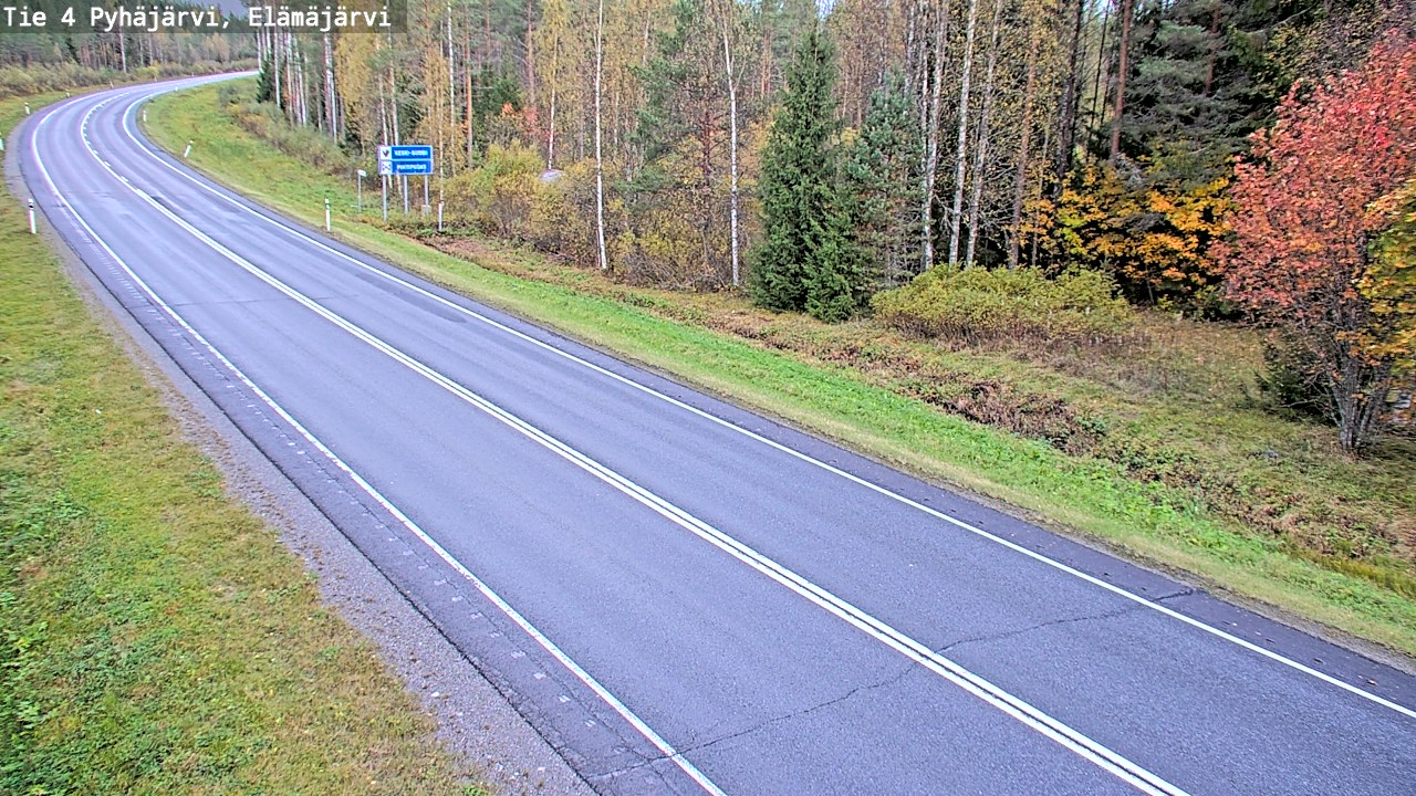 Weather Camera Image Road 4 Pyhäjärvi, Elämäjärvi, Pyhäjärvi, Pohjois-Pohjanmaa
