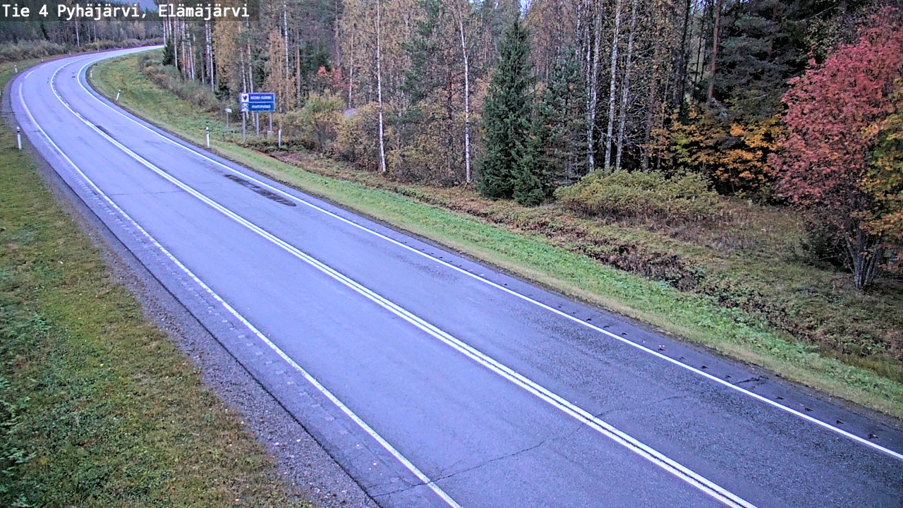 Weather Camera Image Road 4 Pyhäjärvi, Elämäjärvi, Pyhäjärvi, Pohjois-Pohjanmaa